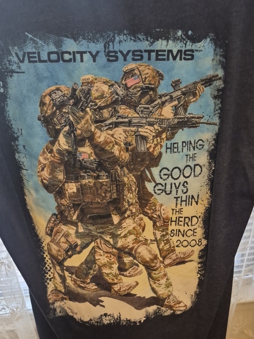 Next Level Apparel Men's Black Graphic Tactical Tee XL